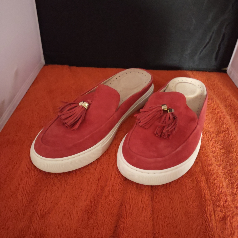 Gentle Souls Red Tassel Slip-On Sneakers